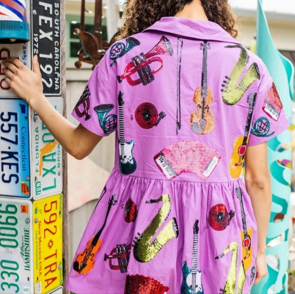 Queen of Sparkles Musical Romper - Picture 2 of 5